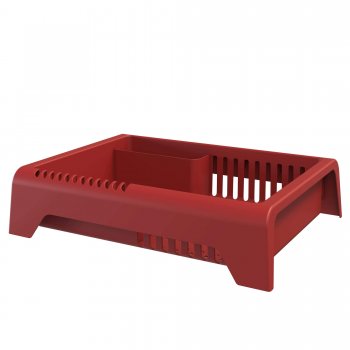 ESCORREDOR PLAST. SMILE 12 PRATOS  - VERMELHO