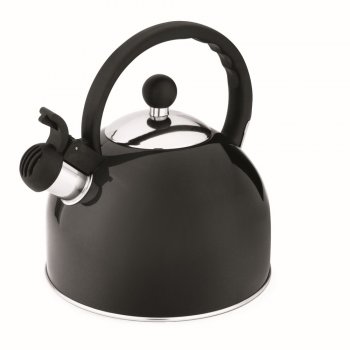 CHALEIRA APITO FIXO 1,75L PRETA DIAM.SUP.85,5MM  DIAM.FUNDO 190MM ALTURA 104MM INOX HERCULES CH25-PS