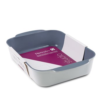 ASSADEIRA RETANGULAR BRANCA C/ANTIADERENTE 35X24X7.5CM  VOL.5,4L HERCULES PA9000-A35C