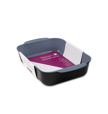 ASSADEIRA RETANGULAR PRETA C/ANTIADERENTE 25X20X6.5CM VOL.2,6L HERCULES PA9000-A25PR