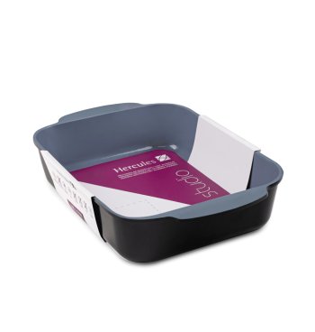 ASSADEIRA RETANGULAR PRETA C/ ANTIADERENTE 30X22X7CM VOL.3,9L HERCULES PA9000-A30P