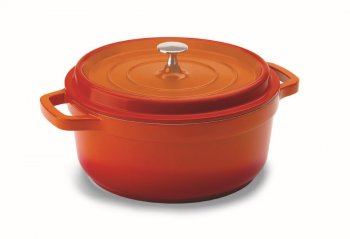 CACAROLA REDONDA C/TAMPA LARANJA C/ANTIADERENTE DIAM.240MM ALTURA 110MM VOL.4,3L HERCULES PA9000-24L