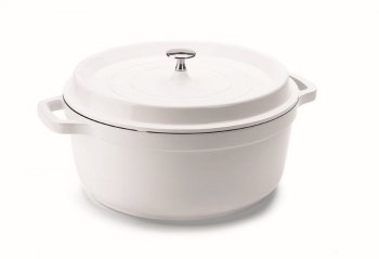 CACAROLA REDONDA C/TAMPA BRANCA C/ANTIADERENTE DIAM.254MM ALTURA 110MM VOL.4,3L HERCULES PA9000-24C