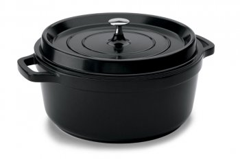 CACAROLA REDONDA C/TAMPA PRETA C/ANTIADERENTE DIAM.295MM ALTURA 130MM VOL.6,8L HERCULES PA9000-28PR