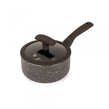 PANELA C/ TAMPA VIDRO E SILICONE MARROM C/ ANTIADERENTE ESP. 3MM DIAM.159X74MM VOL.1500ML HERCULES PA300-P16MA