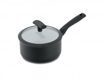 PANELA C/ TAMPA VIDRO E SILICONE PRETA C/ ANTIADERENTE ESP. 3MM DIAM.178X80MM VOL.1750ML HERCULES PA300-P18PR