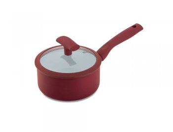 PANELA C/ TAMPA VIDRO E SILICONE VERMELHA C/ ANTIADERENTE ESP. 3MM DIA159X74CM VOL.1500ML HERCULES PA300-P16VM