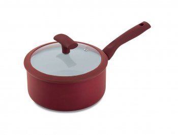 PANELA C/ TAMPA VIDRO E SILICONE VERMELHA C/ ANTIADERENTE ESP. 3MM DIAM.198X87,4MM VOL.2500ML HERCULES PA300-P20VM