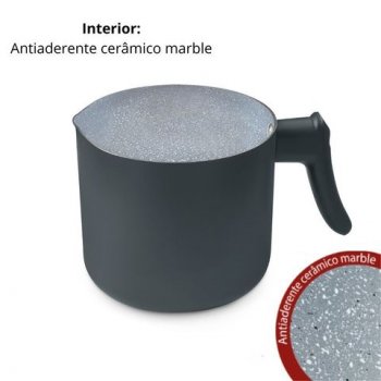 FERVEDOR CINZA C/ANTIADERENTE DIAM.137X114MM VOL.1600ML HERCULES PA300-L14CZ