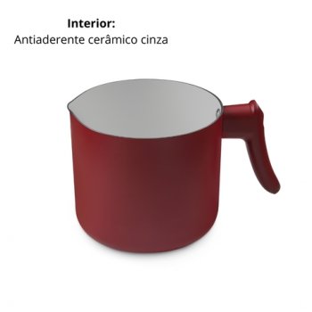 FERVEDOR VERMELHO C/ANTIADERENTE DIAM.137X114MM VOL.1600ML HERCULES PA300-L14VM