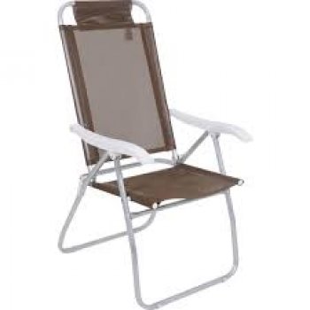 CADEIRA BEL RECLINAVEL 4 POS ALUMINIO PROSA SANNET MARROM