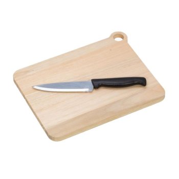 CONJUNTO TABUA DE CORTE 28 X 22 X 1,2 CM COM FACA