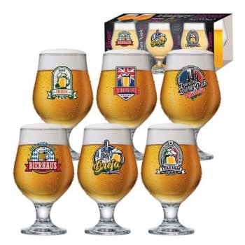 LUVA HAPPY HOUR TACA BEER MASTER C/ 06 PCS  REF6080586