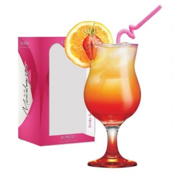 TAÇA COCKTAIL HASTE VERMELHA C/ 01 PÇ REF1220565