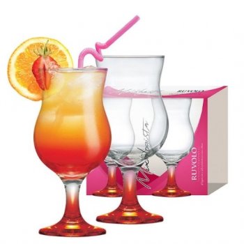 LUVA TACA COCKTAIL HASTE VERMELHA C/ 02 PCS  REF 2280565