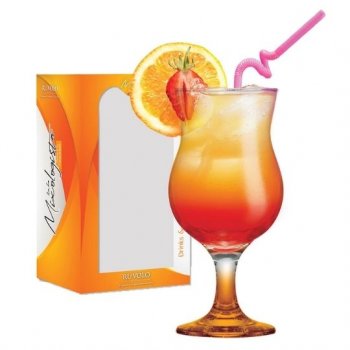 TAÇA COCKTAIL HASTE LARANJA C/ 01 PÇ REF1240565