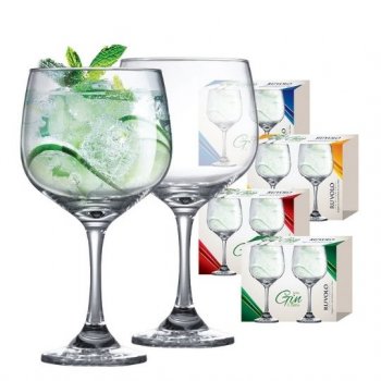 LUVA TAÇA GIN INCOLOR C/02 PCS  REF 600599