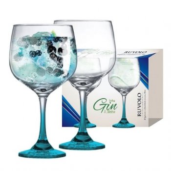 LUVA TAÇA GIN HASTE AZUL C/02 PCS REF630599