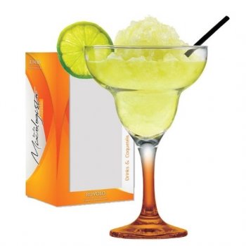 TAÇA MARGARITA HASTE LARANJA C/ 01 PÇ REF1240728