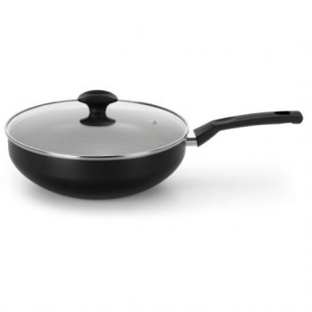 Frigideira Wok 28 Amora Preto Matte C/ Tampa