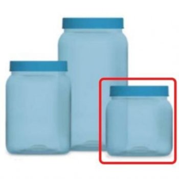 Pote 700ml Liso Transparente Azul