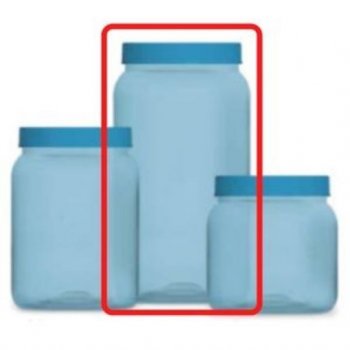 Pote 1500ml Liso Transparente Azul