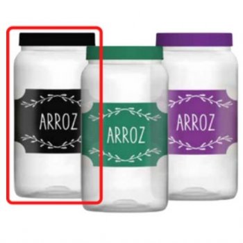 Pote 1500ml Arroz Preto