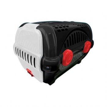 CAIXA DE TRANSP. LUXO FURACAOPET N2 - BLACK C/ VERMELHO