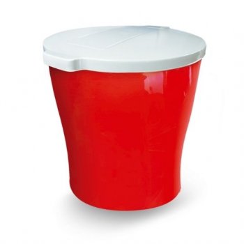 CANISTER REDONDO P/ RACAO 15 KG (VERMELHO)