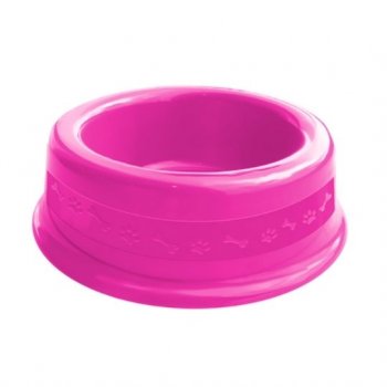 COMEDOURO PLAST. N1 - 350 ML (ROSA)