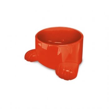 COMEDOURO PLAST. COM PATAS FURACAOPET N3 - 1400 ML (VERMELHO)