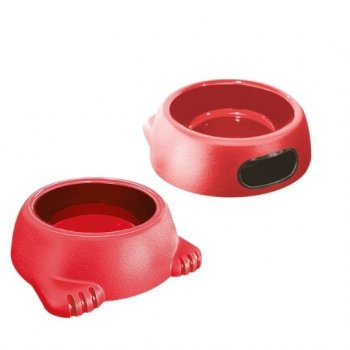 COMEDOURO PLAST. GLAMOUR FURACAOPET N1 - 260 ML - VERMELHO