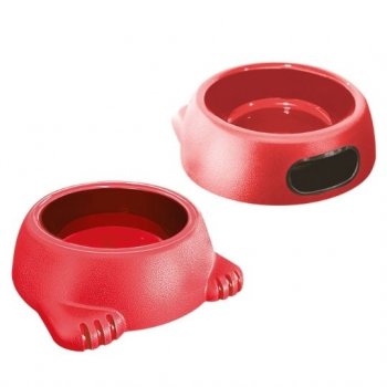 COMEDOURO PLAST. GLAMOUR FURACAOPET N3 - 1000 ML - VERMELHO