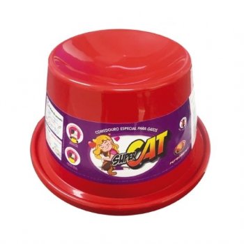 COMEDOURO PLAST. GATO SUPER CAT - 200 ML