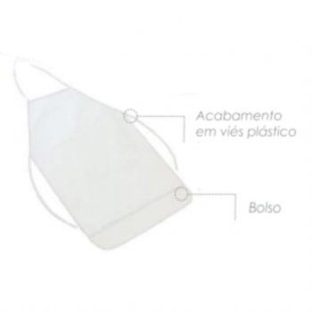 Avental para Cozinha Branco Pop